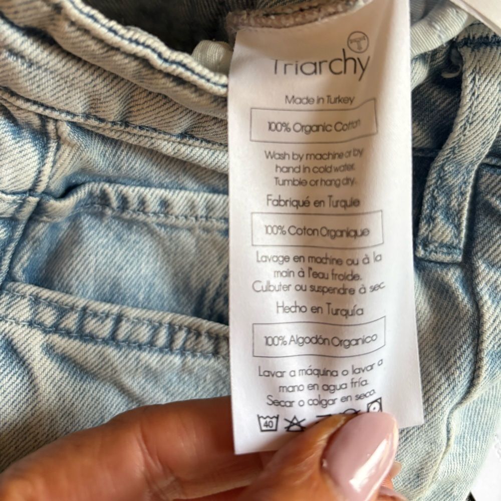 Anthro Triarchy 100% Organic Cotton Ms Campbell Cropped Wide Leg Cargo Jean - Picture 11 of 11